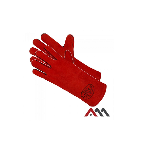 reflex red 580x580 - Rękawice spawalnicze skórzane skóra bydlęca REFLEX-RED ARTMAS 35cm kat.2